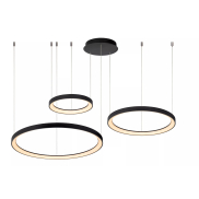 Lucide Vidal - Hängeleuchte - Ø 78 x 200 cm - 120W LED inkl - schwarz