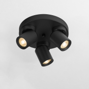 Nova Luce Amecy - Aufbaustrahler 3L - Ø 22 x 12,5 cm - Sand schwarz