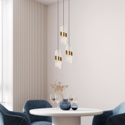 Lucide Kligande - Hängeleuchte - Ø 25 x 150 cm - 3 x 8W LED inkl. - gold