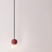 Nova Luce Zero - Hängelampe - Ø 8 x 115 cm - rot