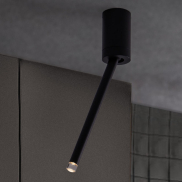 Nova Luce Ornos - Deckenleuchte - Ø 5 x 29,5 cm - 4W LED inkl. - Sand schwarz