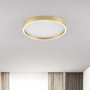 Nova Luce Istos - Deckenleuchte - Ø 50 x 5 cm - 38W dimmbar LED inkl. - gebürstetes gold