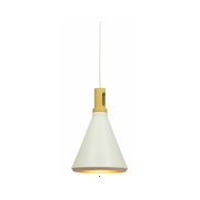 Artdelight Cornet - Pendelleuchte - Ø 26 x 176 cm - weiß und gold