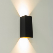 Artdelight Dante XL - Wandleuchte - 9 x 10 x 24 cm - schwarz und gold
