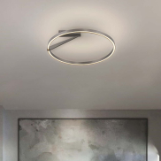 Nova Luce Tilia - Deckenleuchte - Ø 60 x 20 cm - 44W dimmbar LED inkl. - nebliges nickel
