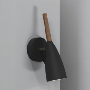 Design for the People Pure 10 - Wandleuchte mit Schalter - 17 x 26 cm - schwarz