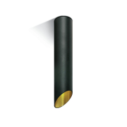 ONE Light Decorative Cut Cylinders - Aufbaustrahler 1L - Ø 6 x 30 cm - schwarz und gold