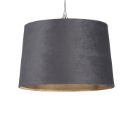 Trommel-Lampenschirm Searchlight - Ø 30 x 20 cm - anthrazit und gebürstetes Gold