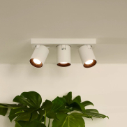 Lucide Nigel - Aufbaustrahler - 30 x 10 x 11,3 cm - 3 x5W dimmbar inkl - dimmbar auf warm - weiß