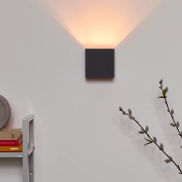 Lucide Xio Cube - Wandleuchte mit 2 verstellbaren Strahlen - 9,7 x 9,7 x 9,7 cm - 4W dimmbare LED inkl - grau