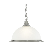 Searchlight American Diner - Pendelleuchte - Ø 34 x 78 cm - Chrom