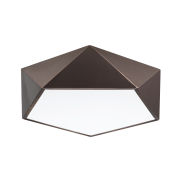 Nova Luce Darius - Deckenleuchte - 40 x 40 x 10 cm - kaffeebraun und mattweiß