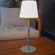 Lucide Tyon - wiederaufladbare Tischleuchte - Ø 15 x 41 cm - 2W dimmbare LED inkl - IP65 - grün
