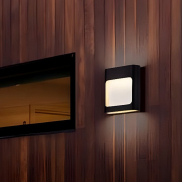 Nova Luce Tall - Außenwandleuchte - 12,5 x 13,5 x 4 cm - 6W LED inkl. - IP54 - Sand schwarz