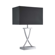 Searchlight Club - Tischleuchte - 31 x 20 x 48,5 cm - satiniert silber und schwarz