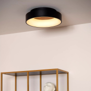 Lucide Mirage - Deckenleuchte - Ø 38 x 11,5 cm - 22W dimmbare LED inkl - schwarz