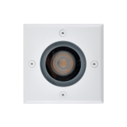 Leuchtenkönig Hades - quadratischer Bodenspot für außen - 110 x 110 mm, Ø100 mm versenkt - IP67 - weiß
