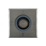 Leuchtenkönig Hades - quadratischer Bodenspot für den Außenbereich - 110 x 110 mm, Ø100 mm versenkt - IP67 - Chrom matt