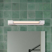 Nova Luce Arga - wandleuchte - 45 x 4 x 10 cm - 12W LED inkl. - IP44 - Sand Weiß