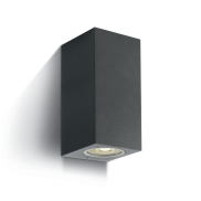 ONE Light GU10 Outdoor Cube Lights - Außenwandleuchten - 7 x 7,7 x 16,5 cm - IP65 - anthrazit