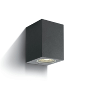 ONE Light GU10 Outdoor Cube Lights - Außenwandleuchten - 7 x 7,7 x 10 cm - IP65 - anthrazit