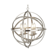 Searchlight Orbit - Kronleuchter - Ø 46 x 116 cm - satiniert silber