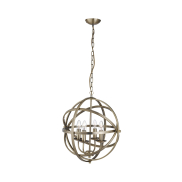 Searchlight Orbit - Kronleuchter - Ø 46 x 116 cm - Messing antik