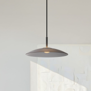 Nova Luce Polifemo - hängelampe - Ø 40 x 140 cm - 12W LED inkl. - Rauchglas und Sand schwarz
