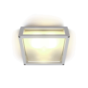 ONE Light Outdoor E27 Square - Decken-/Wandleuchte für den Außenbereich - 25 x 25 x 9,5 cm - IP54 - weiß