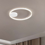 Nova Luce Hedra - Deckenleuchte - Ø 60 x 5 cm - 60W dimmbar LED inkl. - Sand Weiß