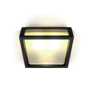 ONE Light Outdoor E27 Square - Decken-/Wandleuchte für den Außenbereich - 25 x 25 x 9,5 cm - IP54 - schwarz