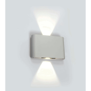 ONE Light Outdoor Slim Range - Außenwandleuchte - 18 x 4,2 x 11,5 cm - 2 x 6W LED inkl. - IP54 - weiß
