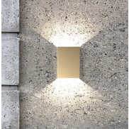 Nordlux Fold - Außenwandleuchte - 15 x 4,5 x 21 cm - 2 x 5W LED inc. - IP54 - Messing