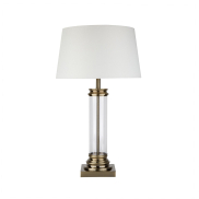 Searchlight Pedestal - Tischleuchte - Ø 37 x 62 cm - Messing antik