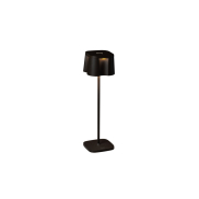 Konstsmide Nice - kabellose Outdoor-Tischleuchte mit Ladestation - 10 x 10 x 36 cm - 2.2W dimmbare LED inkl - IP54 - mattschwarz