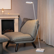 Lucide Aaron - Stehleuchte - 20 x 20 x 134 cm - 10W dimmbar bis warm LED inkl - weiß