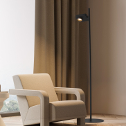 Nova Luce Kedros - Stehleuchte - Ø 30 x 131 cm - 9W dimmbar LED inkl. - schwarz
