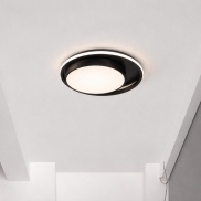 Nova Luce Odrey - deckenleuchte - Ø 40 x 5 cm - 22W LED inkl. - sand schwarz