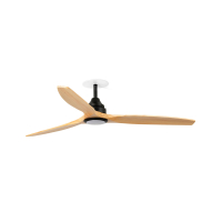 Faro Alo L - Deckenventilator mit Licht und Einbaufassung - Ø 152 cm - matt schwarz und Kiefer