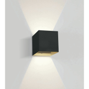 ONE Light Outdoor Wall Dark Lights - Außenwandleuchte - 11,1 x 9,5 x 11 cm - 2 x 3W LED inkl. - IP54 - schwarz