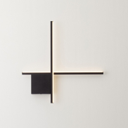 Nova Luce Cross - wandleuchte - 50 x 50 x 4 cm - 15W LED inkl. - Sand schwarz
