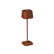 Konstsmide Capri - Außen-Tischleuchte - 10 x 10 x 36 cm - 2,2W dimmbar bis warm LED inkl - wiederaufladbar - IP54 - terracotta