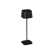 Konstsmide Capri - kabellose Outdoor-Tischleuchte mit Ladestation - Ø 10 x 36 cm - 2.2W dimmbare LED inkl - IP54 - schwarz