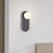 Nova Luce Blob - wandleuchte - 12 x 30 x 13 cm - Sand schwarz und Opalglas