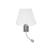 Nova Luce Valencia - Wandleuchte mit Schalter - 25 x 21 x 40 cm - 3W LED inkl. - weiß und chrom