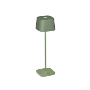 Konstsmide Capri - Außen-Tischleuchte - 10 x 10 x 36 cm - 2,2W dimmbar bis warm LED inkl - wiederaufladbar - IP54 - grün