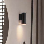 Nova Luce Mao - Wandleuchte - Ø 5,5 x 14,8 cm - IP44 - sand schwarz