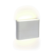 ONE Light Outdoor Slim Range - Außenwandleuchte - 11,5 x 9 x 2,8 cm - 2 x 3W LED inkl - IP54 - weiß