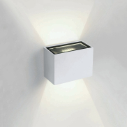 ONE Light Outdoor Wall Up & Down Lights - Außenwandleuchte - 9 x 6,5 x 6,5 cm - 2 x 3W LED inkl. - IP54 - weiß