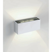 ONE Light Outdoor Wall Up & Down Lights - Außenwandleuchte - 18 x 7 x 6,5 cm - 2 x 6W LED inkl. - IP54 - weiß
